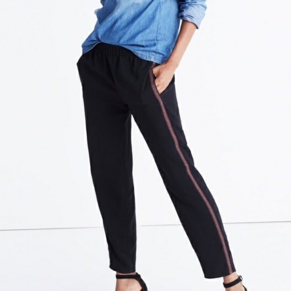 Madewell Embroidered Track Trouser Pants